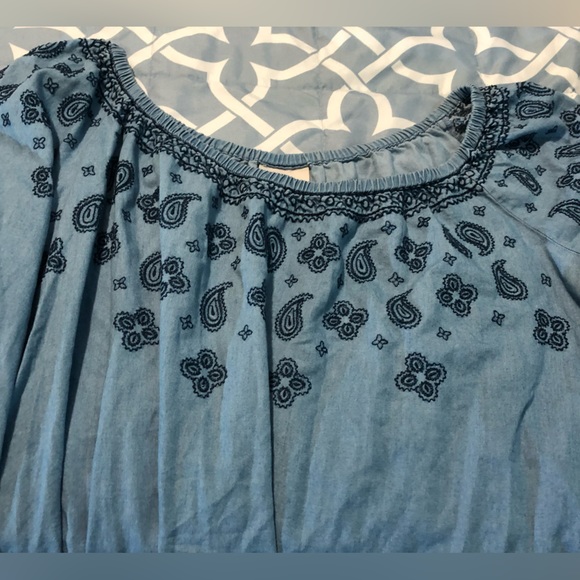 WOMENS xl denim blue shirt - Picture 6 of 7